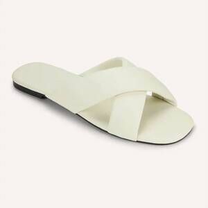 NEW YOSI SAMRA women's delancey sandals in cream leather